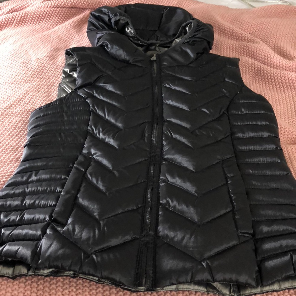 Feather filled puffy vest